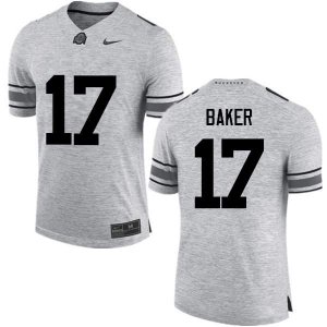 NCAA Ohio State Buckeyes Men's #17 Jerome Baker Gray Nike Football College Jersey XCV8045JP